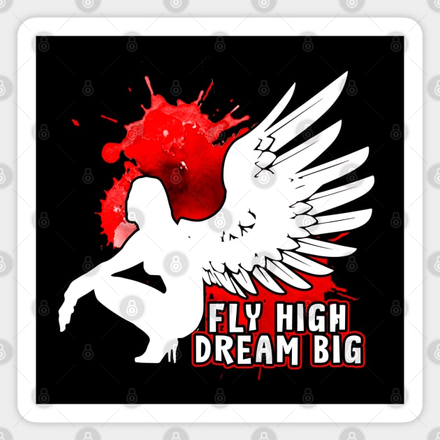 Fly High Dream Big Angel Open Wings Sticker by dnlribeiro88